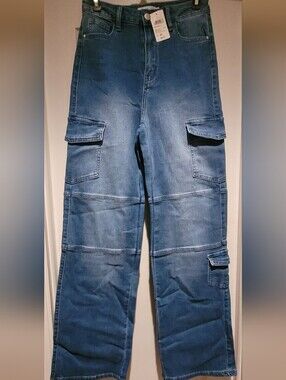 NWT Windsor WOMEN'S  Denim Cargo Pants in Blue